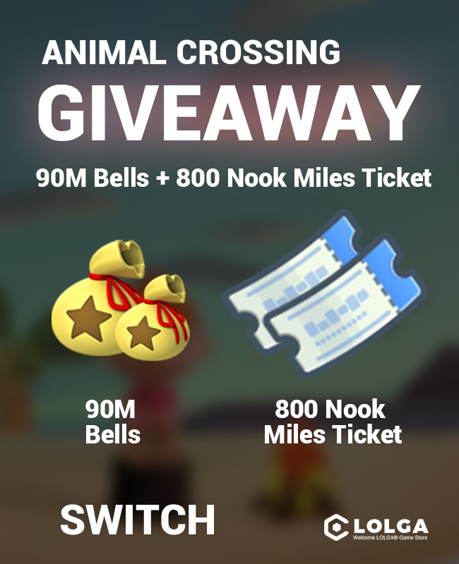 Animal Crossing( 90M Bells + 800 Nook Miles Ticket ) Giveaway